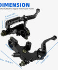 DREAMIZER two-piece motorcycle clutch lever and hydraulic brake master cylinder, black, adjustable for 7/8in handlebars.