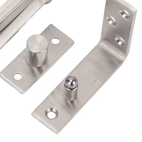 Stainless Steel Concealed Door Pivot Hinge With Adjustable Extension for Wooden Doors and Secret Doors, L-shaped pieces