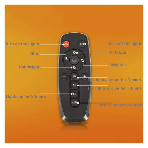 Remote control for Top Tier Outdoor Solar Flood Light For Yard And Patio Security IP67 Waterproof features adjustment buttons.