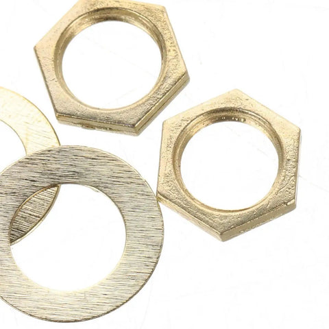 Quartz Clock Mechanism Parts Kit With Nuts And Washers, 20 Sets For DIY Clock Repair, brass nuts and washers