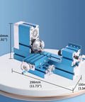 Two blue mini metal lathes, 36W, hobby use for garage workshop; Amazon brand.