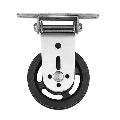 Heavy Duty Gym Pulley System With Wall Mount Single Pulley Block Silent 360 Degree Swivel Wheel for home gym use.