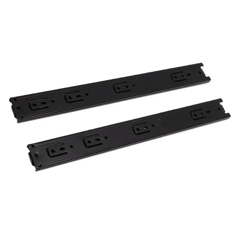 Full Extension 16 Inch Drawer Slides With Quiet Operation Heavy Duty Cabinet Rails Perfect For Dressers And Kitchen Cabinets Smooth Glide Durable Steel Hardware 2 Pack black steel pair