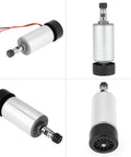 Beefy 300W Brushless Spindle Motor For CNC Engraving Machine With 52mm Shaft 48V Power High Speed Up To 12000 RPM black and silver
