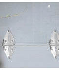 Rotating Concealed Door Hinges Set Two Piece Beefy Heavy Duty Exterior Spring Loaded Cabinet Hinge installed on metal door