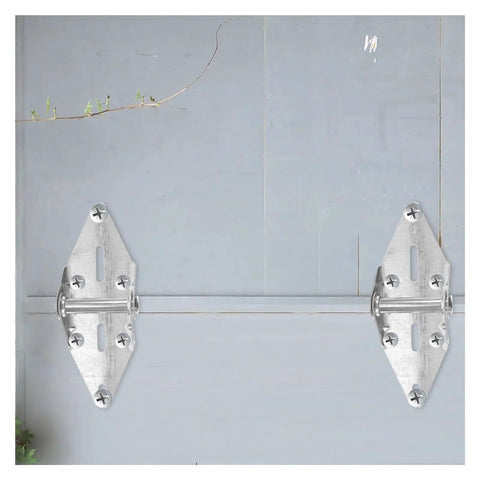 Rotating Concealed Door Hinges Set Two Piece Beefy Heavy Duty Exterior Spring Loaded Cabinet Hinge installed on metal door