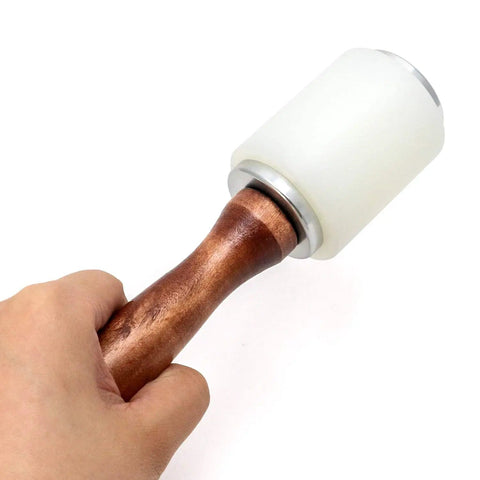 8 Inch Leather Carving Hammer For DIY Leathercraft Mallet With Nylon Head And Wood Handle Pro Grade For Stamping Tooling And Saddle Leather