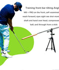 Man using Golf Swing Training Kit with Phone Holder Lightweight 360 Degree Alignment Sticks Tripod Stand for swing analysis