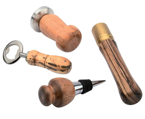 Woodturned handles for Handle Anything Chuck System for Woodturning Projects Kit With Collet Chuck Base PKHA01.