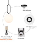Industrial Pendant Lights Set Of 2 With Brushed Brass UFO Dome Shades And White Globe Glass Lamps For Kitchen Island, Living Room, And Dining Area, Double Lampshade Modern Chic Lighting Fixtures diagram