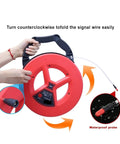 Pro Level Wall Scanner And Stud Finder Sniffs Out Pvc Iron Pipe Blockages Up To Fifty Centimeters Deep, red signal wire reel with waterproof probe.