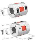 Flexible Shaft Coupling 14mm To 15mm Bore For Servo Stepped Motor High Torque Power Transmission Vibration Dampening Misalignment Tolerance Ideal For Motion Control And Robotics Projects