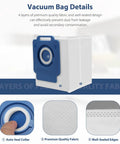 Close-up of 26 Pack Replacement Vacuum Bags For Compatible Robotic Vacuum Cleaners with design features labeled