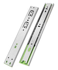 Beefed Up Drawer Slide Rail Kit With Damping And Hydraulic Three Section Wardrobe Cabinet Door Track Two Pieces White And Green Cushion 10 Inch 25 Cm Set