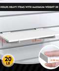Six Pack White Slatwall Shelves With Hella Heavy Duty Metal Brackets 15.7 Inch Long By 6 Inch Deep Slatwall Organizer Set