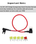 TIPM Repair Fuel Pump Relay Bypass Cable for Dodge Ram 1500 2500 3500 and Jeep Grand Cherokee Wrangler Durango Town and Country Grand Caravan Liberty VW Routan Replacement CBWPR091AA with fuses