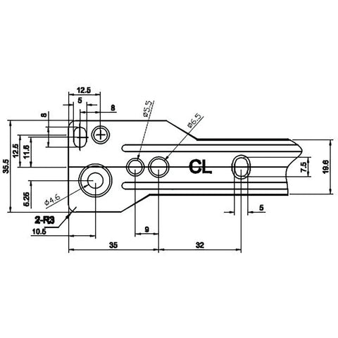Technical diagram of Heavy Duty 550mm Partial Extension Roller Drawer Rails for smooth glide and overlying mounting.