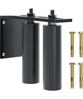 Heavy Duty Sliding Gate Guide Roller Set With 6 Inch Gate Roller, L Shaped Rear Post Bracket, shown with bolts