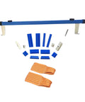 Heavy Duty Car Dent Repair Kit With Lifter And Expander Set showing blue puller, tabs, lifter, and orange straps for easy dent removal