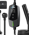 Tesla Ready Portable Level 1 And Level 2 EV Charger With 16A Output 25 Foot Cable Adjustable Current And Timer Delay NACS Connector