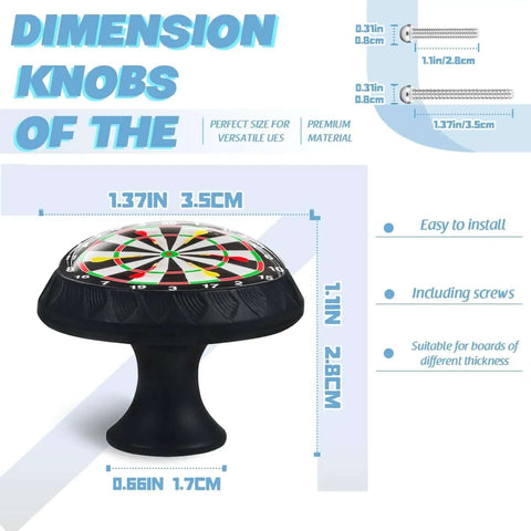 Crystal Glass Round Mushroom Cabinet Knobs, size 1.37x1.37x1.1 in, with screws, easy install for kitchen and bathroom decor.