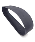Black ribbed automotive belt for engine components in vehicles