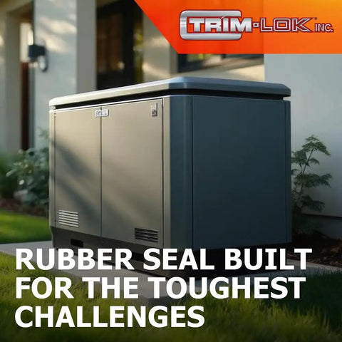 Ribbed EPDM Closed-Cell Sponge HT PSA Rubber Seal 0.375 In High By 0.625 In Wide Rectangle for outdoor unit protection