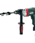 Heavy Duty One Half Inch High Torque Drill With Solid Six Point Seven Amp Motor And Wide Speed Range From Zero To Six Hundred Fifty Rpm showing drill and bit.