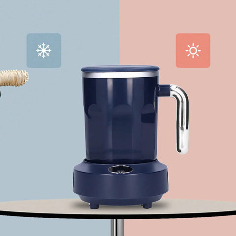 Smart Heated Coffee Mug With Portable Temperature Control Cup And Electric Warmer Keeps Your Daily Brew Straight Fire For Lowkey Office Grind Or Lazy Weekend Lounge Vibes All Year Round on a table with temperature icons.