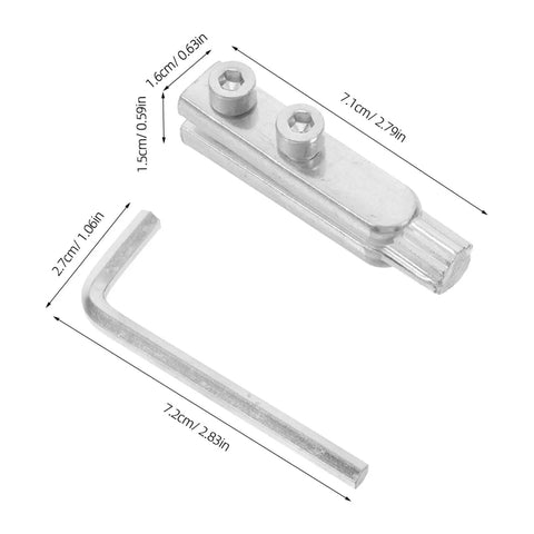 Heavy Duty Threaded Faucet Remover And Valve Thread Extractor Kit for Quick Home Plumbing Fixes, metal components with measurements