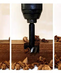 Top Shelf Five Piece Forstner Drill Bit Set With 15 mm Through 35 mm Hole Cutters Tough As Nails Steel Build for clean wood drilling.
