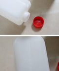 Heavy Duty Lamb Feeding Bottle With Super Soft Nipple For Chill Weaning And Straight Up Nutrition Tracking Clutch, 800ml ABS, clear markings and red cap.