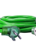 Heavy Duty Welder Extension Cord 50 Ft 8 Gauge 6-50 Plug 250V NEMA 6-50 with Lighted End ETL Listed UL Approved coiled green cable