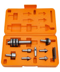 MT3 Morse Taper Live Center Set in orange case, showing multiple components made from 40CR steel for high-speed CNC and manual lathes.
