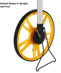 ULTRAK M180 Digital Measuring Wheel - Feet/Meters, Backlit Display & Memory with kickstand for hands-free use.