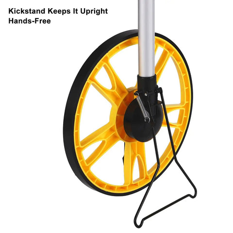 ULTRAK M180 Digital Measuring Wheel - Feet/Meters, Backlit Display & Memory with kickstand for hands-free use.