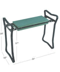 Folding Kneeler Garden Bench And Seat For Yard Work, A Real Workhorse That Converts From Kneeler To Chair, 23 Inch Wide Seat