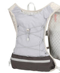 Front view of Go To Lightweight Hydration Running Backpack with Breathable Vest, Adjustable Straps, Grey