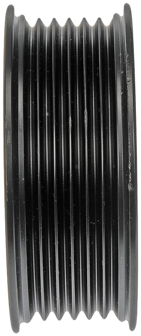 Front view of black ribbed Dorman 419-629 accessory drive belt idler pulley