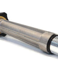 New Water Inlet Tube For Annovi Reverberi 201496GS 190632GS Pressure Washer Pump With EZ Grip Garden Hose Connection Aluminum Construction Easy Install Replacement Part, shown at an angle with black knob and threaded end.