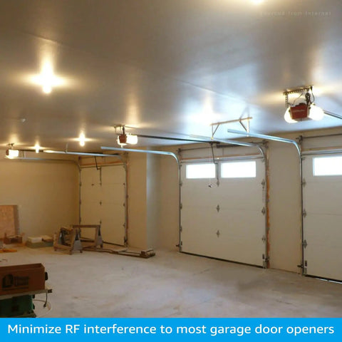 Universal Garage Door Opener LED Bulb 1700 Lumens 15W Equal 100W, A19 E26 Base, 3000K warm white installed in garage