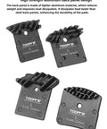 Four TL03S Disc Brake Ceramic Pads For Bike And Electric Scoot Compatible With Hydraulic Oil Brakes with aluminum back panel