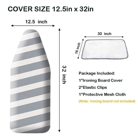 Tiny Tabletop Ironing Board Cover And Pad Cotton Cover With No Fuss Extra Thick Padding That Resists Scorching And Staining Elastic Cord Fits 11 To 13 Inches Wide And 30 To 32 Inches Long Boards