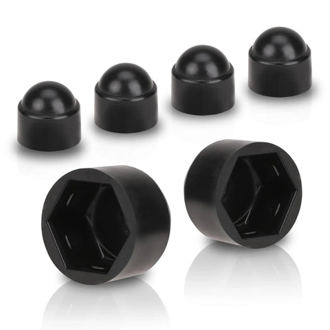 30 Piece M6x10mm Dome Plastic Bolt Cap Set For Hex Head Bolts And Nuts Black Protective Covers With Hexagonal Dome Design
