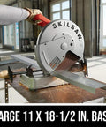 Lightweight 14-Inch Abrasive Cut Off Chop Saw With D Handle And Guard, Chip Deflector, Stamped Steel Guards, Big 11X18.5 Inch Base