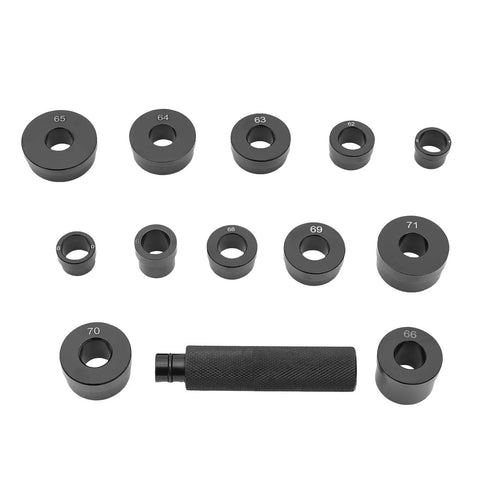 Transmission Bushing Driver Tool Kit, 13 Piece Master Set For GM 700R4, 4L60, 4L60E And 4L65E with knurled handle