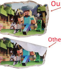 3D Pixel Block World wall sticker for kids room, eco-friendly vinyl, 40 by 60 cm, peel and stick, fun gift for gaming fans