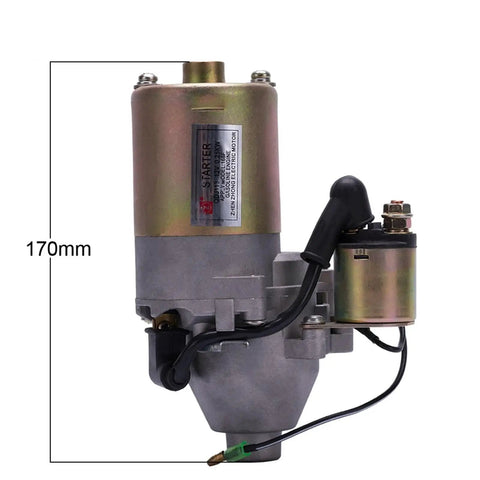 12V 0.25KW 5.5HP Electric Starter Motor For 168F 170F Diesel Engines And Gasoline Engines Plug And Play Easy Install Spare Part Durable Engine Starter To Fire Up Small Power Units, 170mm height