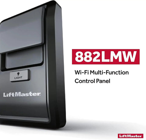 LiftMaster 882LMW Wi-Fi Multi-Function Garage Door Opener Control Panel With Yellow Learn Button, Easy Push Button Activation.