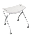 Foldable Shower Chair With Drainage Holes, Bath Bench With Grab Handles, Aluminum Shower Seat Supports Up To 300 Pounds